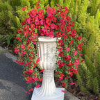 Artificial Hanging Flowers for Outdoors,No Fade 2 Bundles Fake Silk Flowers for Outside, Realistic Faux Plants Decorations for Hanging Baskets, Planters-Porch, Patio, Yard Decor