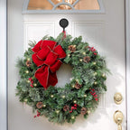 Haute Decor Attract Pinch-Free Magnetic Wreath Hanger (Matte Black) for Metal Doors and Surfaces - Hold Decorations, Signs, and More!