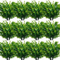 TURNMEON 20 Bundles Artificial Greenery Plants Outdoor Spring Decor, UV Resistant Fake Plants Boxwood Shrubs Grass, Faux Eucalyptus Flowers for Farmhouse Gardens Home Patio Indoor Outdoor Decor(Green)