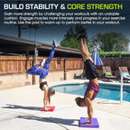 ProsourceFit Exercise Balance Pad, Non-Slip Cushioned Foam Mat & Knee Pad for Fitness and Stability Training, Yoga, Physical Therapy