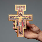 Intercession San Damiano Wall Wood Cross Crucifix (8 in)