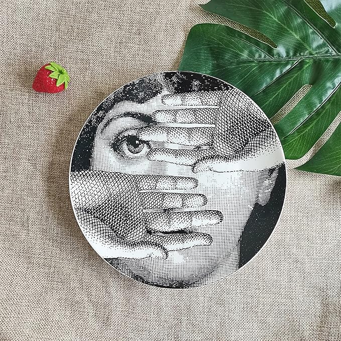 Beccalame Decorative Plates Handmade Ceramic Ornament for Home&Office Wall Decors (with Hanger) (F10)