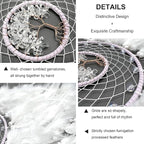 Dream Catchers, White Dream Catcher Tree of Life Wall Decor, with Natural Healing Crystal Stone, Perfect Rock Crystal Handmade Dreamlike Dream Catchers for Bedroom Decor Art Craft Gift
