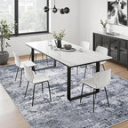10x12 Area Rug Living Room Rug: Washable Modern Abstract Soft Thin Rug Indoor Floor No Slip Stain Resistant Carpet for Bedroom Dining Room Farmhouse Nursery Home Office - Grey