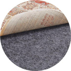 Veken 4 Ft Round Non Slip Cushioned Rug Pad Gripper, Felt and Silicone Backing, 1/4 inch Thick Carpet Liner for Hardwood Floors and Finishes, Under Area Rugs Anti Skid Mat, Keep Rugs Safe and in Place