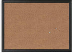U Brands Cork Bulletin Board, 17" x 23", Black Wood Frame