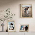 Vittanly Picture Frames Set of 10, Picture Frames Collage Wall Decor with Two 8x10, Four 5x7, and Four 4x6 Photo Frames, Gallery Wall Frame Set for Wall or Tabletop Display, Light Wood