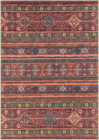 Keen Home Design 9x12 Rug - Machine Washable Area Rug with Non-Slip Backing, Ideal for Living Room, Dining Room, Bedroom - Vintage, Easy Clean, Durable, Low Pile Rug - (9' x 12')