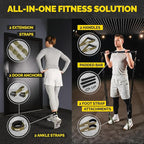 Tribe Lifting Tube Resistance Bands for Working Out Men and Women - 180lb Exercise Bands Set with Handles, Resistance Band Bar, Ankle Straps, Foot Straps, Door Anchor for Home Gym Strength Training