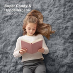 OLANLY 2x7 Machine Washable Runner Rugs for Hallway, Soft Fluffy Shaggy Bedside Rugs for Bedroom, Living Room, Indoor Floor Carpet for Kids Girls and Boys, Nursery Rooms, Home Decor Aesthetic, Grey