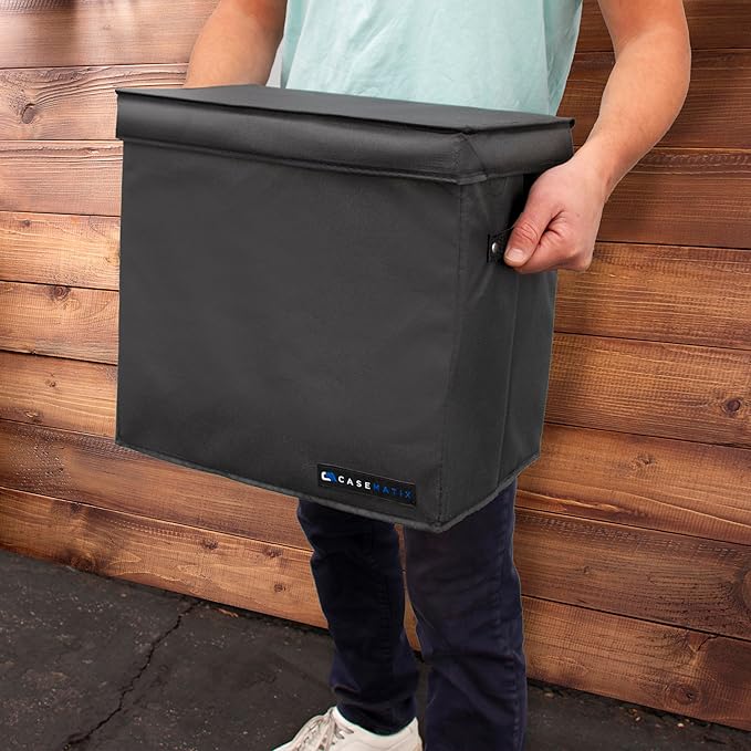 CASEMATIX Graded Magazine Storage Case Fits 25 CGC Graded Magazines, Lightweight Magazine Bin with Two Removable Dividers Designed For Larger Graded Book Slabs up to 14.5" Tall By 10.25" Wide