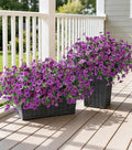 Ivydale Artificial Flowers for Outdoor 24 Bundles Fake Mums UV Resistant Silk Daisy Faux Plants for Outside Planter Home Porch Patio Window Box Decor, Purple