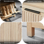 4 Flip Drawers Shoe Cabinet Storage for Entryway, Narrow Hidden Wood Shoes Organizer Cabinet Front Door Entrance Thin Free Standing Front Door Shoe Rack Storage for Entryway(Oak)