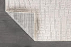 Modern Micro Loop Indoor Area Rugs for Living Room Bedroom Kitchen Geometric Pebble White 5x7 Luxury Durable Low and High Pile Non-Shedding Stain Resistant Soft Area Carpet 5 x 7