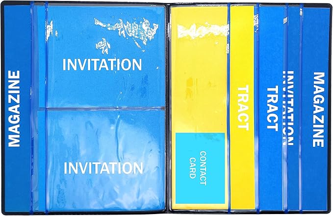 Ministry Organizer - Field Service Organizer - JW Magazine Holder - Field Service Portfolio - Pioneer (Blue)