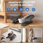 Elliptical Leg Exerciser with Electric Seated Pedal, Under Desk Elliptical Machine for Home & Office, Manual & Auto Mode, Forward & Reverse,12 Adjustable Speeds Leg Exerciser for Seniors