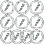 10-Pack 12 Inch Wire Wreath Frame – Round Metal Wreath Form with Ring Design for DIY Crafts, Floral Projects, and Home Decor – Dark Green Wire Frame for Christmas Holiday & Weddings