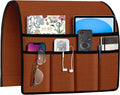 Joywell Armrest Organizer Remote Holder for Recliner Armchair Caddy Couch Sofa Arm Chair Caddie with 6 Pocket Storage for Magazine, Phone, iPad,Terracotta