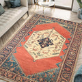 Keen Home Design 6x9 Rug - Machine Washable Area Rug with Non-Slip Backing, Ideal for Living Room, Dining Room, Bedroom - Vintage, Easy Clean, Durable, Low Pile Rug - (6' x 9')