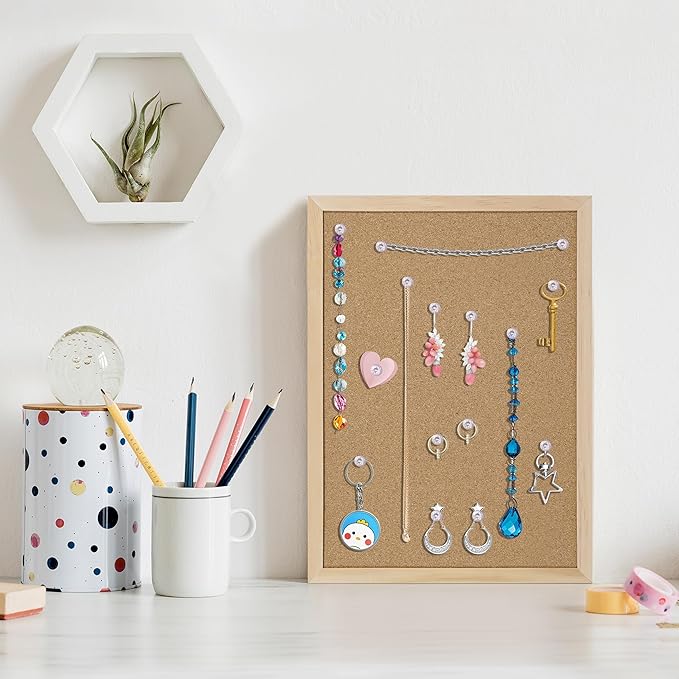 DAHAPYBOO Cork Board Bulletin Board,11x15 Cork Board for Office with Pin Oak Wood Boards,Hanging Corkboards for Office Home School Message Board or Vision Board Decoration.