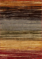 Unique Loom Barista Collection Area Rug - Mundo Nova (7' 1" x 10' Rectangle, Beige/Blue)