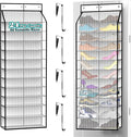 24-Pair Over Door Shoe Organizer for Family & Kids, Double Sided | Hanging Storage for Sneakers, Boots, Toys & Room Organization-Pearl White