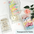 Clear Acrylic 4 Drawers Storage Organizer for Hair Accessories Organizing Stackable Containers Box for Cosmetics Jewelry Stationery Storage Organization Drawers Set (Acrylic 4 drawers)