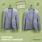 NEATERIZE Clothes Hangers Plastic 100 Pack for Adults - Plastic Hangers, The Perfect Coat Hanger and Space Saving Clothes Hangers for Closet - Blue Hangers