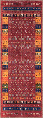 Keen Home Design 2x7 Rug - Machine Washable Runner Rug with Non-Slip Backing, Ideal for Hallway, Entryway, Kitchen, Laundry Room - Vintage, Easy Clean, Durable, Low Pile Rug - (2'6" x 7')