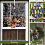 2 Pack Wreath Hangers for Front Door,14 Inch Wreath Hanger Hook for Front Porch Decor,Metal Over The Door Hooks Hanger for Halloween Fall Christmas Decorations Outdoor Indoor Home Decor,White