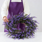 26" Purple Lavender and Eucalyptus Wreath - Artificial Farmhouse Front Door Decor for Porch, Window, Wall | Spring, Summer, Fall Home Decor Gift