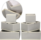 DIOMMELL Foldable Cloth Storage Box Closet Dresser Drawer Organizer Fabric Baskets Bins Containers Divider with Drawers for Clothes, Underwear, Bras, Socks, Lingerie, Clothing, Set of 6