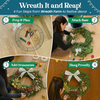 5-Pack Wire Wreath Frame – Round Metal Wreath Form with Ring Design for DIY Crafts, Floral Projects, and Home Decor – Dark Green Wire Frame for Christmas Holiday & Weddings (5, 12 Inches)