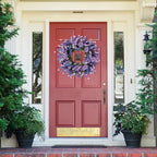Sggvecsy Lavender Wreath for Front Door 22 Inch - Purple Daisy Spring Summer Artificial Wild Flower Greenery Leaves for All Seasons - Farmhouse Home Wall Indoor Outdoor Window Decor