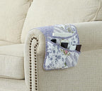 Brilliant Sunshine Rose Violet Patchwork Couch Armrest 5 Pockets Organizer, Slip Resistant Recliner Armchair Caddy, Washable Remote Controls Holder, Storage for Magazine, Tablet, Phone, Rose Violet