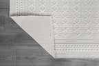 Micro Loop Indoor Rug White 9x12 Boho Geometric Neutral Area Rugs for Living Room Soft Luxury Modern Low and High Pile Durable Stain Resistant Non-Shedding Indoor Area Carpet 9 x 12