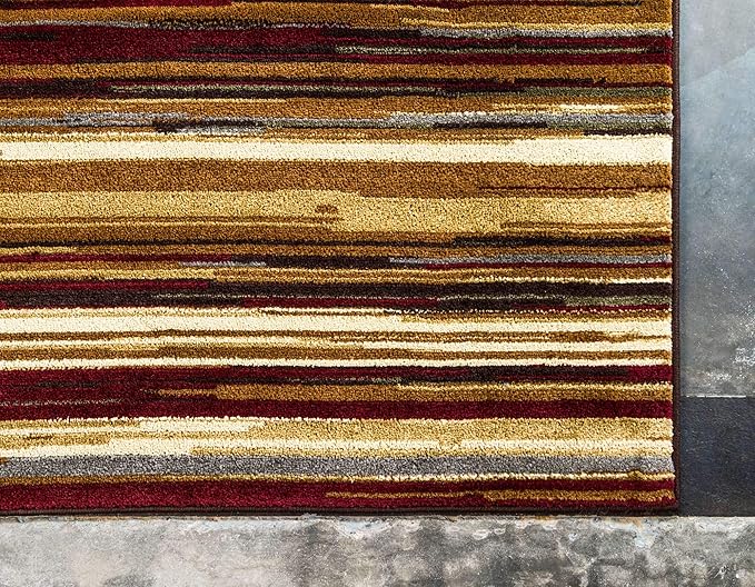 Unique Loom Barista Collection Area Rug - Icatu (9' x 12' Rectangle, Beige/ Brown)