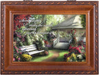 Cottage Garden Gazebo Some People Make World Special Woodgrain Rope Trim Jewelry Music Box Plays Wonderful World