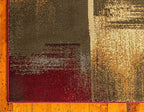 Unique Loom Barista Collection Area Rug - Timor (4' 1" x 6' 1" Rectangle, Multi/ Red)