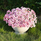 24 Bundles Artificial Flowers for Outdoor Faux Plants for Spring Summer Decoration, UV Resistant Realistic Silk Plastic Fake Flowers Garden Porch Patio Balcony Yard Front Home Decor