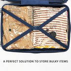SUOCO 8 Combo Vacuum Storage Bags with Electric Pump, (2 Jumbo, 2 Large, 2 Medium, 2 Small) Travel Clothes Space Saver Bags, Compression Airtight Seal Bags for Clothing, Pillows, Comforters, Blankets