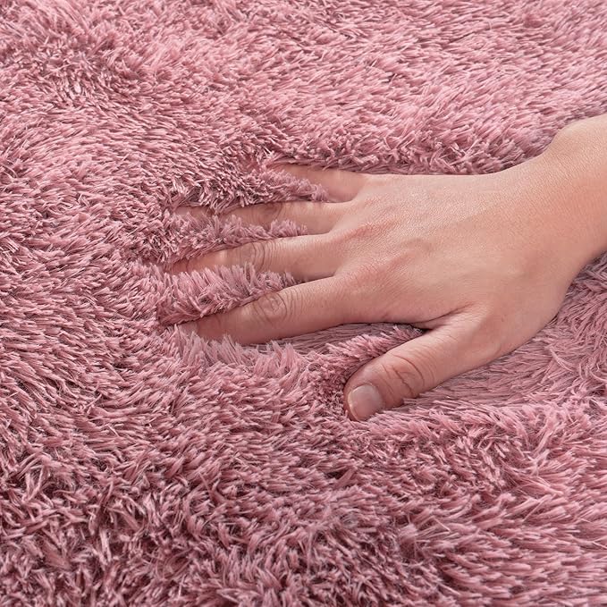 Rugs for Living Room 6x9, Soft Shaggy Modern Shag Area Rug for Bedroom, Upgrade Non-Slip Plush Fluffy Carpet for Kids Boys Girls Room Home Decor Aesthetic, Blush