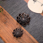 GARMOLY Large Incense Holder for Sticks Anti-Ash Spilling, Brass Lotus Incense Stick Holder and Detachable Ash Catcher