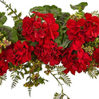 Nearly Natural 32in. Geranium and Berry Swag