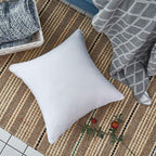 Oubonun 16 x 16 Throw Pillow Inserts Set of 2-100% Cotton Cover - White Couch Bed Decorative Pillow Pair