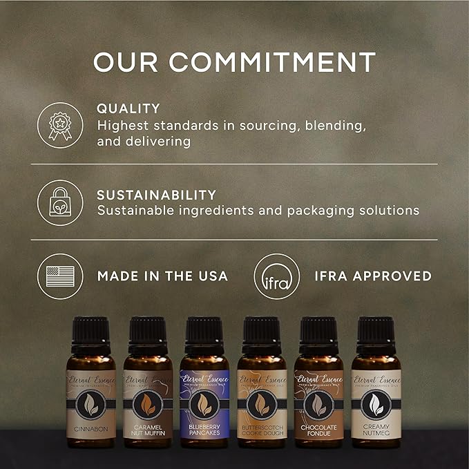 Eternal Essence Oils 2 Pack 30ml Premium Fragrance Oil - Caramel Nut Muffin & Cinnabon - for Candle, Soap Making, Aromatherapy, Diffusers, Home Care, & Humidifiers