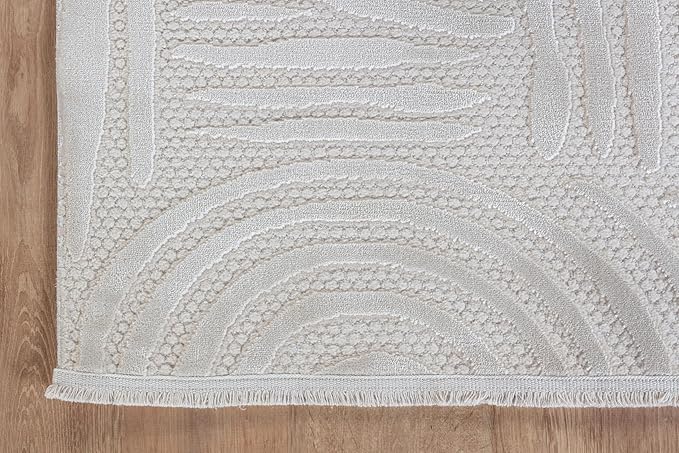 Modern Indoor Rug Orbit 2x7 Area Rugs for Living Room Luxury Kitchen Bedroom Durable Soft Geometric Durable Low and High Pile Stain Resistant Non Shedding Area Carpet 2x7