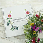 20" Artificial Spring Summer Wreath with Fake Butterflies,Eucalyptus Leaves,Daisy,Dry Vine Branches,Fern Leaves for Front Door Indoor Outdoor Farmhouse Wall Holiday Decor, White Gift Box Included
