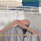 Household Essentials 26140 CedarFresh Red Cedar Wood Clothes Hangers with Fixed Bar and Swivel Hook - Set of 4