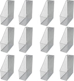 YBM HOME Mesh Steel Magazine File Holder (12, Silver)